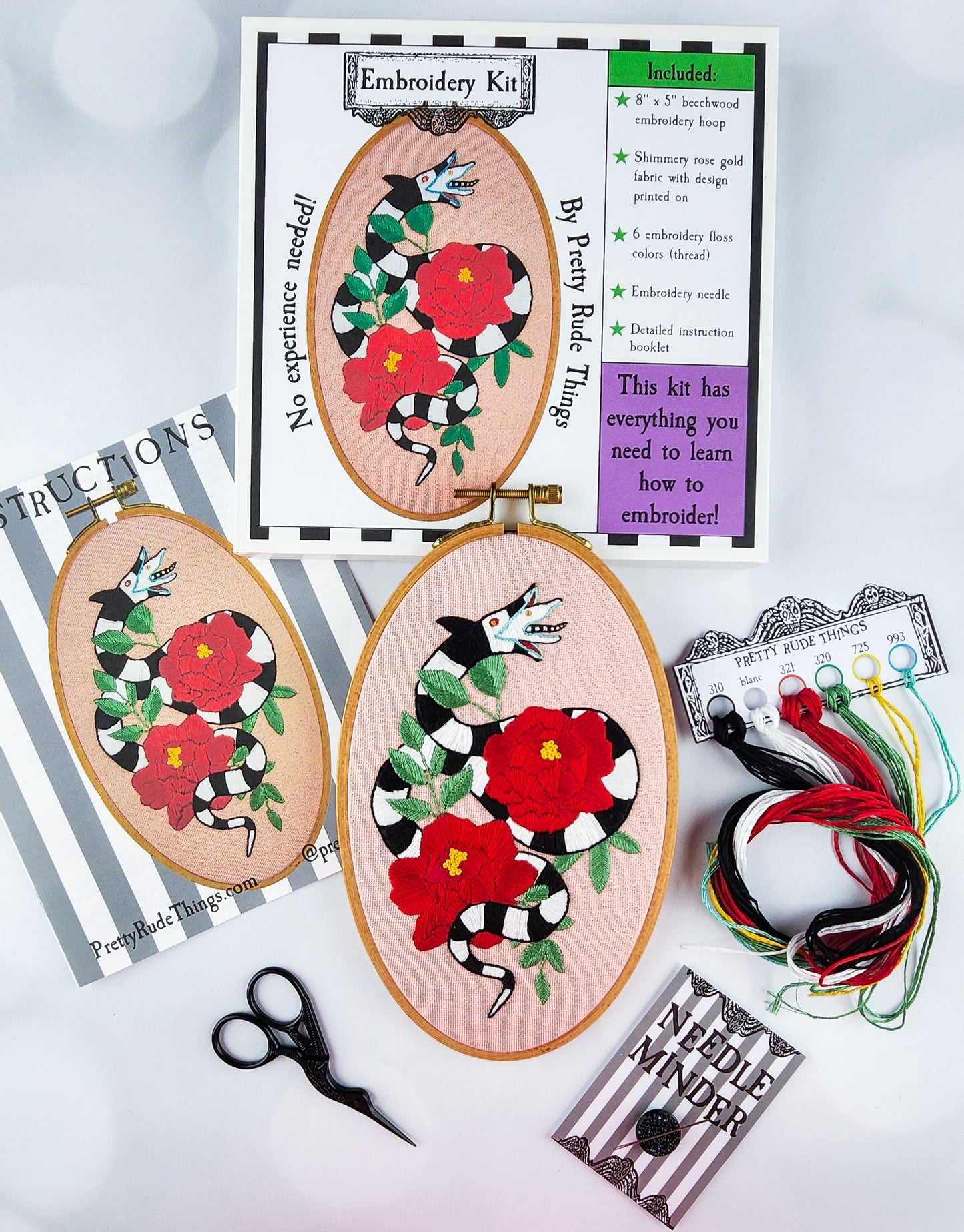 Beetlejuice Sandworm Embroidery Kit - Prismatic Fiber Arts