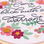Come Back With a Warrant Embroidery Kit - Beginner Friendly - Prismatic Fiber Arts