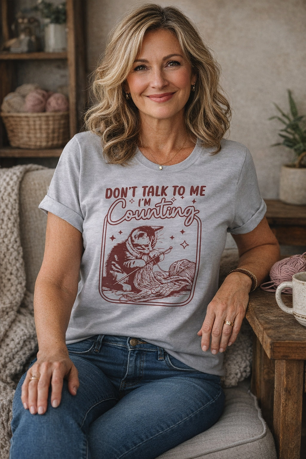 Shh, I'm Counting T-Shirt - Prismatic Fiber Arts