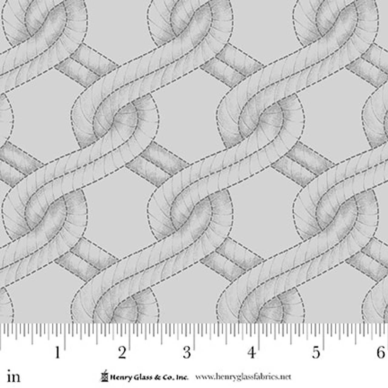 Grey Twisted Rope Stitched Braid Cotton Wideback Fabric Per Yard - Prismatic Fiber Arts