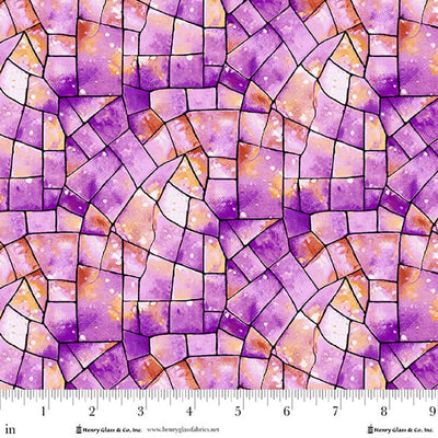 Fuchsia Kaleidoscope Stained Glass Cotton Wideback Fabric Per Yard - Prismatic Fiber Arts