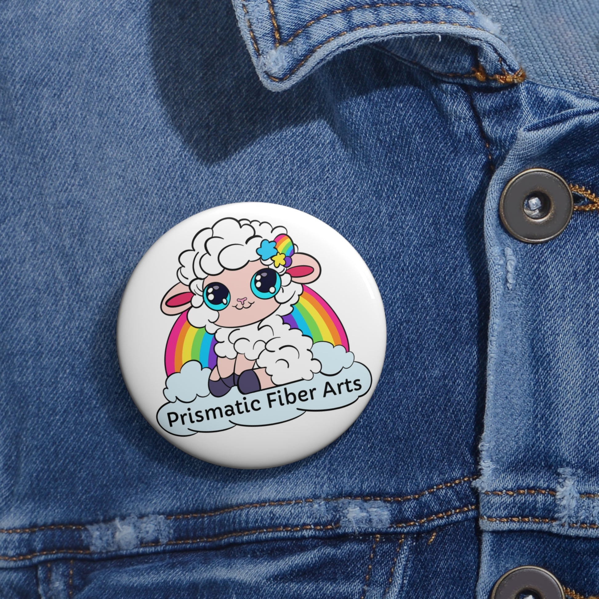 PFA Logo Pin Button - Prismatic Fiber Arts
