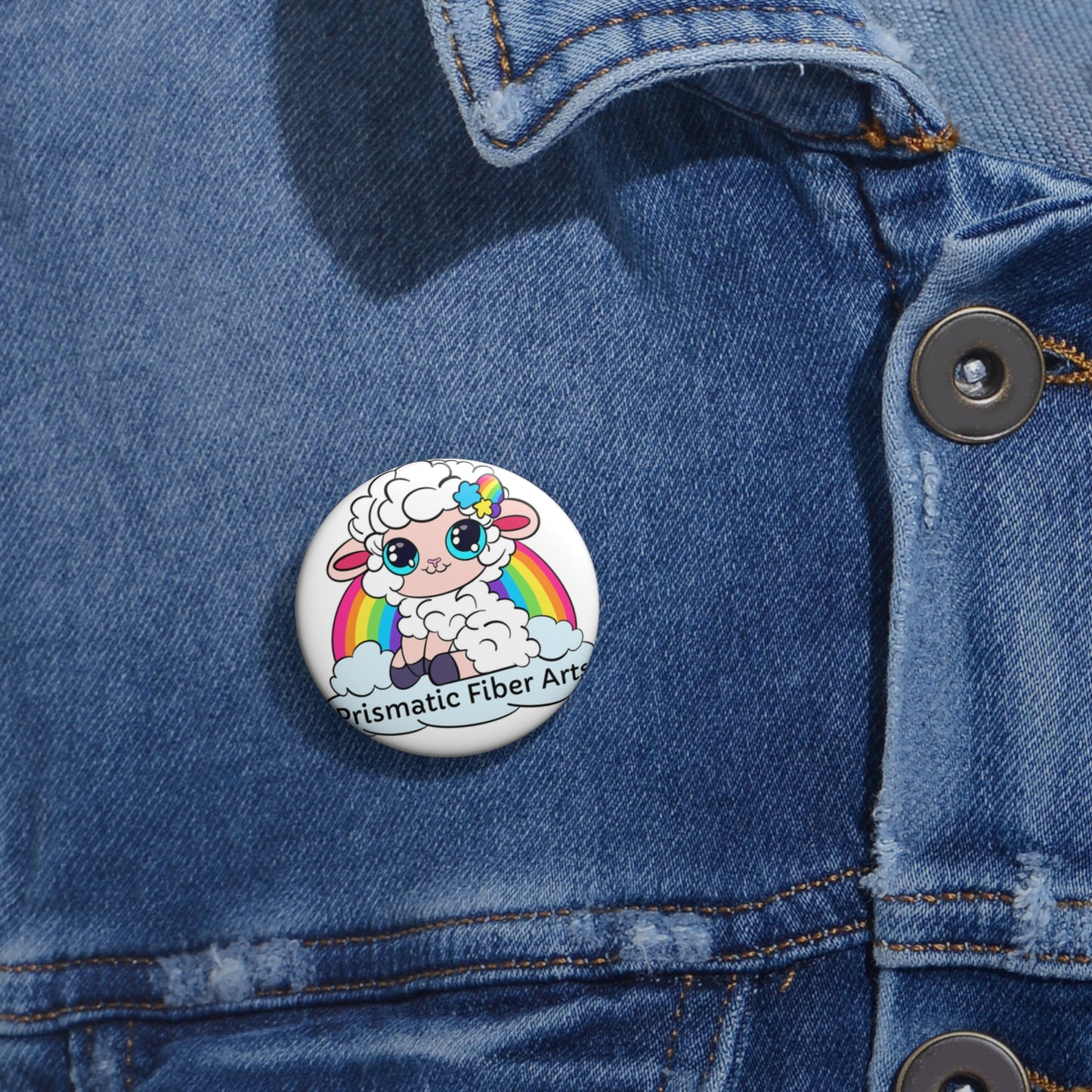 PFA Logo Pin Button - Prismatic Fiber Arts