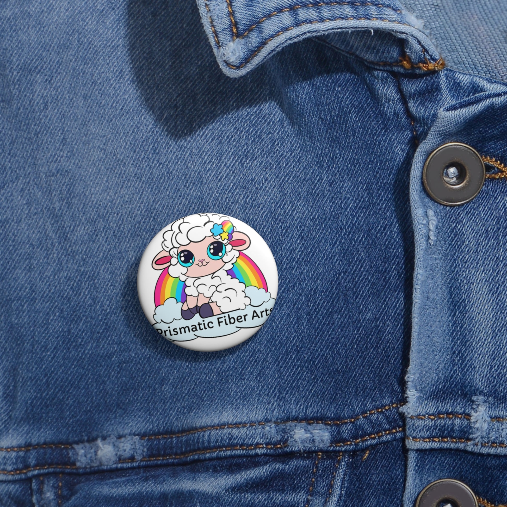 PFA Logo Pin Button - Prismatic Fiber Arts
