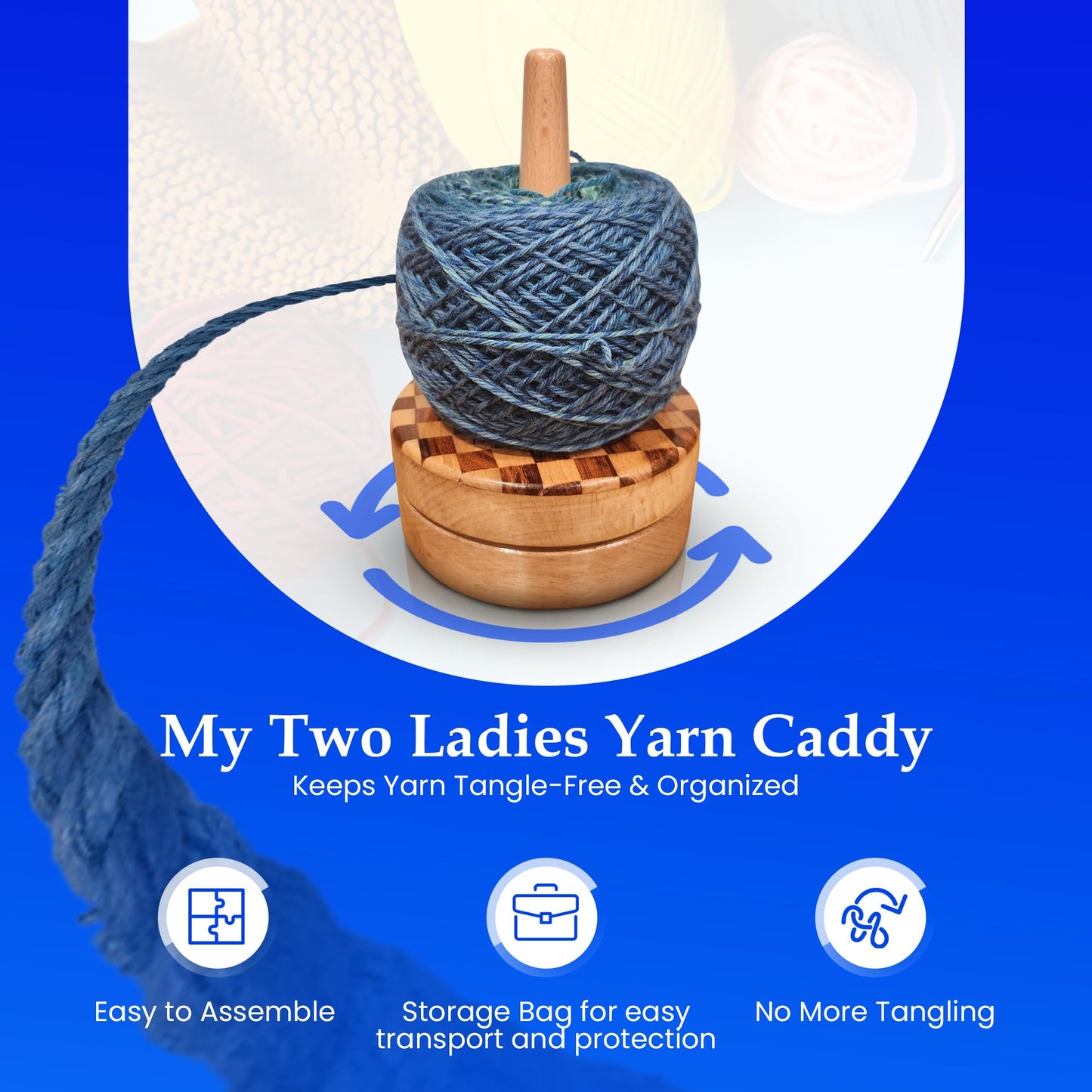 Artisan Yarn Caddy | w/custom case - Prismatic Fiber Arts