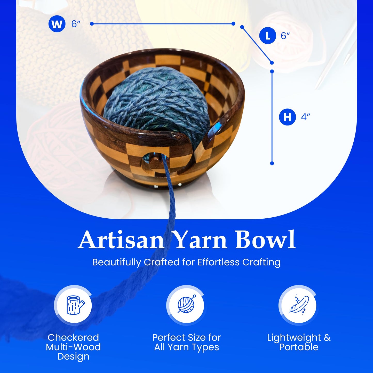 Artisan Yarn Bowl | Round - Prismatic Fiber Arts