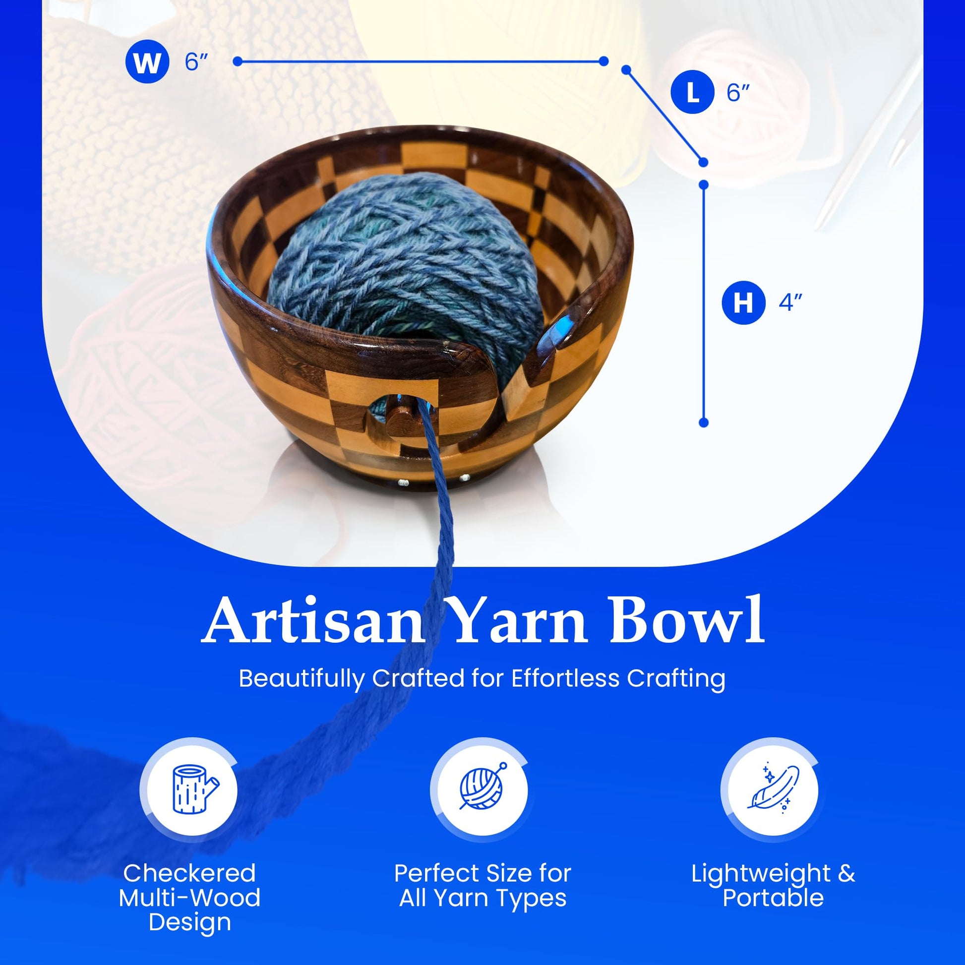 Artisan Yarn Bowl | Round - Prismatic Fiber Arts
