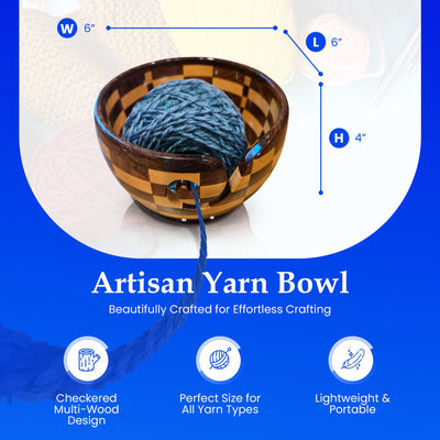 Artisan Yarn Bowl | Round - Prismatic Fiber Arts