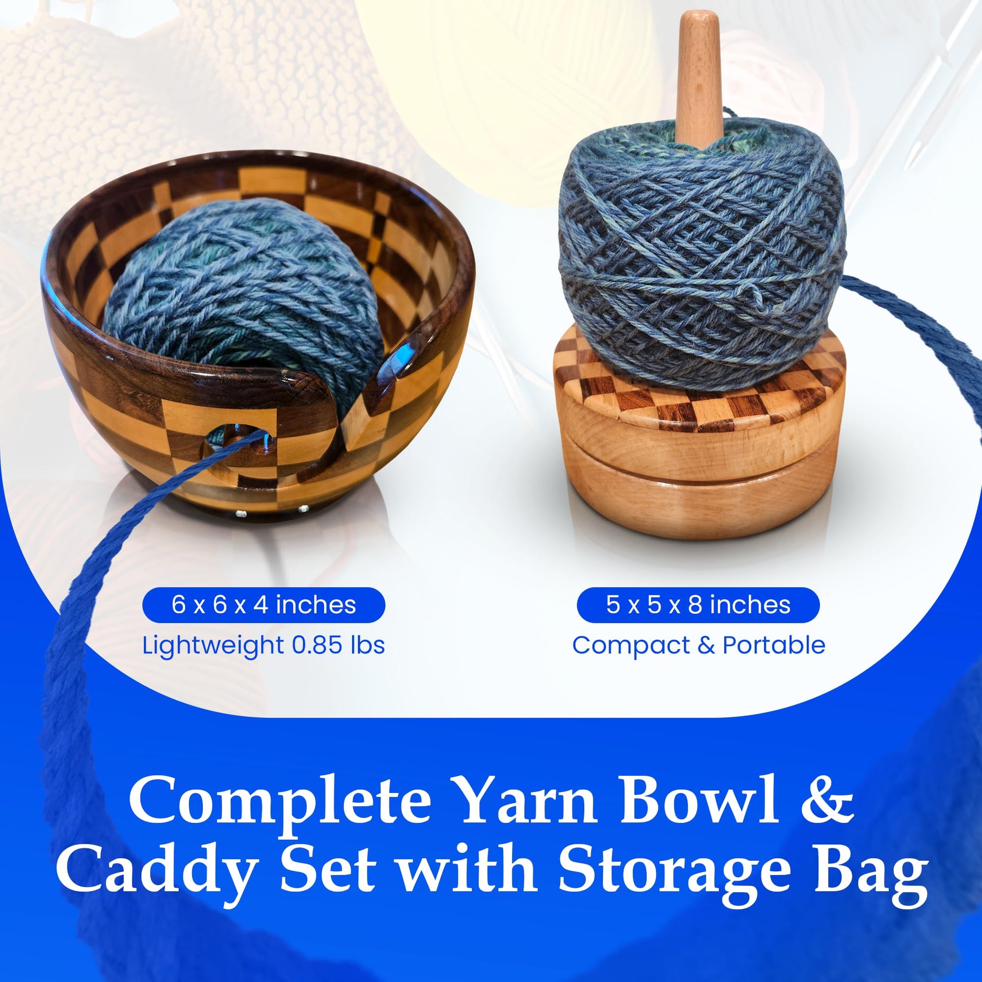 Artisan Yarn Caddy & Round Bowl Set - Prismatic Fiber Arts