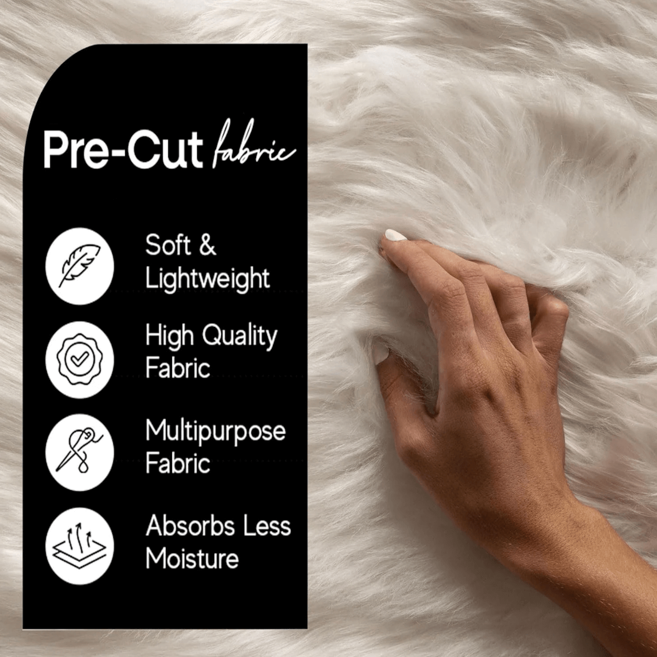 Faux Fur Fabric Trim - Precut 8"x60" Packs | Variety of Bundles for Crafting & DIY Costumes | 60-Inch Long Fur Trim | Craft Supply - Prismatic Fiber Arts
