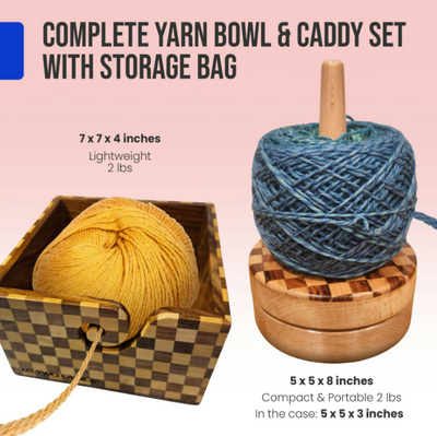 Artisan Yarn Caddy & Square Bowl Set - Prismatic Fiber Arts