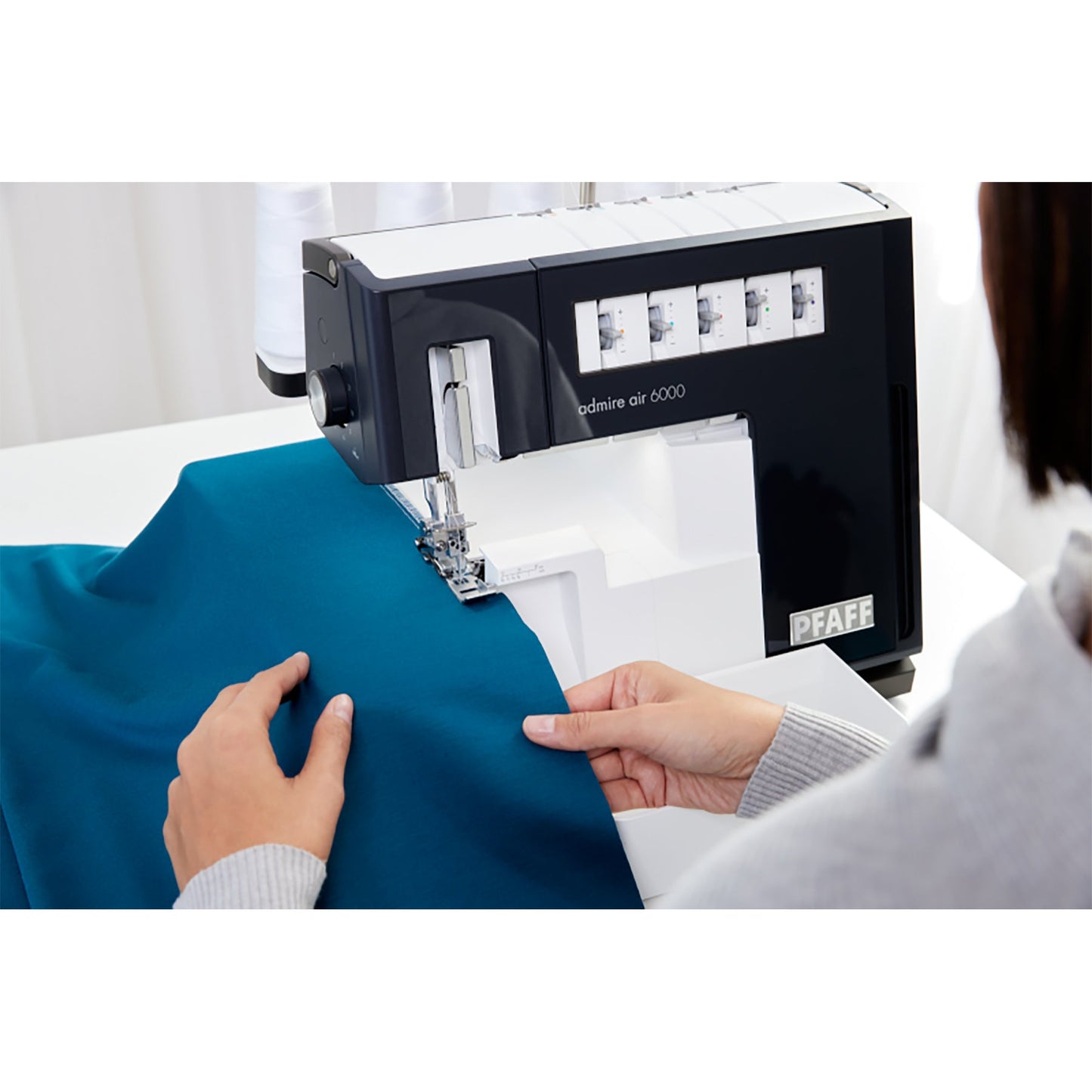 PFAFF® admire™ air 6000 Black Coverlock Machine - Prismatic Fiber Arts