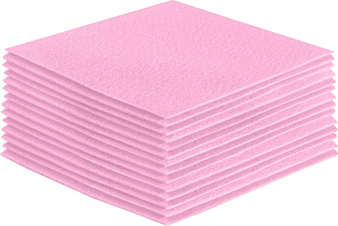 FabricLA Acrylic Felt Craft Sheet Packs – Baby Pink | Soft 100% Acrylic Felt Sheets for DIY & Crafts - Prismatic Fiber Arts