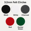 3.2mm Thick Felt Circles – 5 Pack | 5”, 7”, or 10.5” | Soft Craft Felt for DIY - Prismatic Fiber Arts