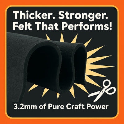3.2mm Thick Soft Acrylic Felt Fabric – 60" Wide | FabricLA - Prismatic Fiber Arts