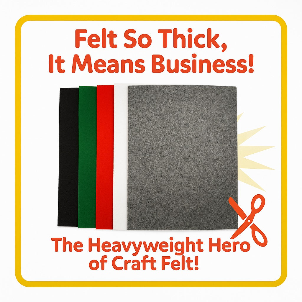 3.2mm Thick Acrylic Felt Sheets – 9x12" – Single Colors or Multi-Color Packs - Prismatic Fiber Arts