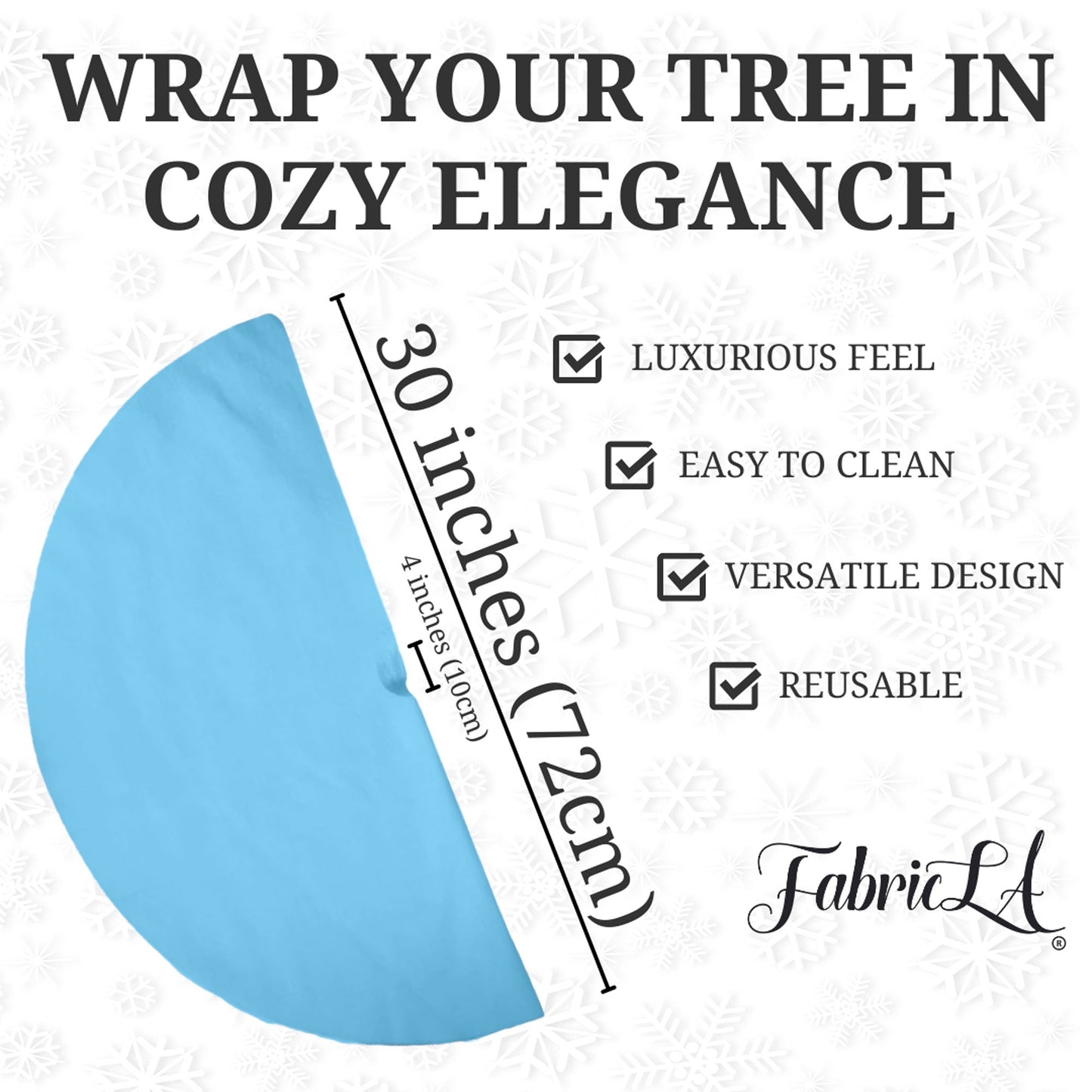 Premium Faux Fur Christmas Tree Skirt - 30 Inch | Luxurious Holiday Decorations