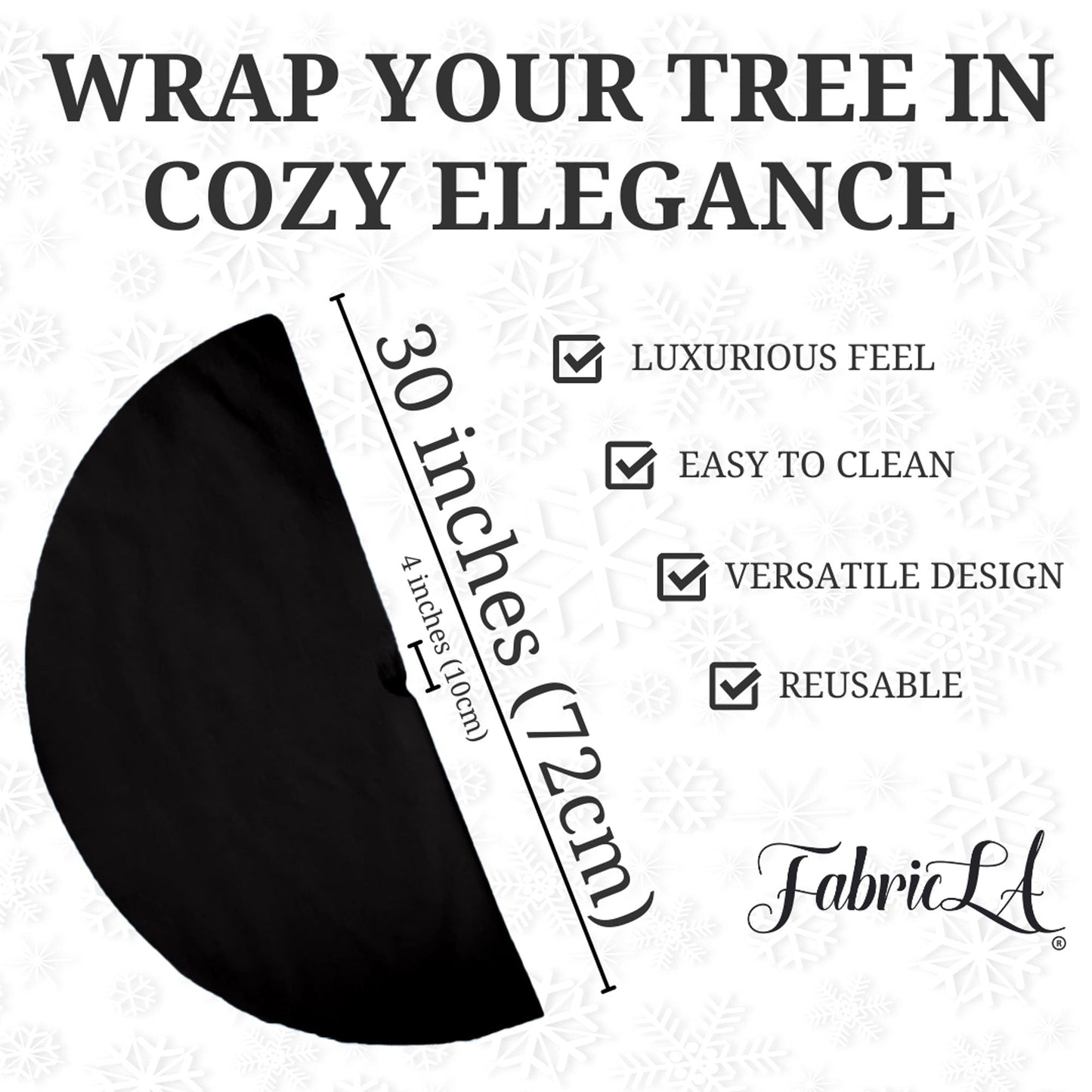 Premium Faux Fur Christmas Tree Skirt - 30 Inch | Luxurious Holiday Decorations