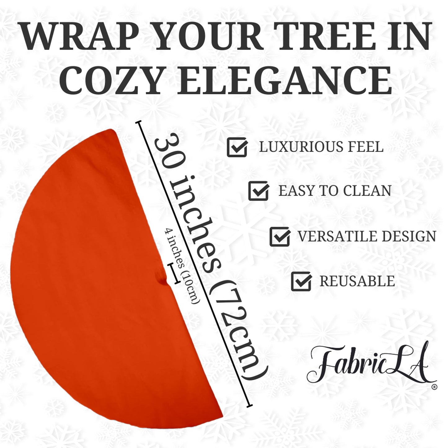 Premium Faux Fur Christmas Tree Skirt - 30 Inch | Luxurious Holiday Decorations