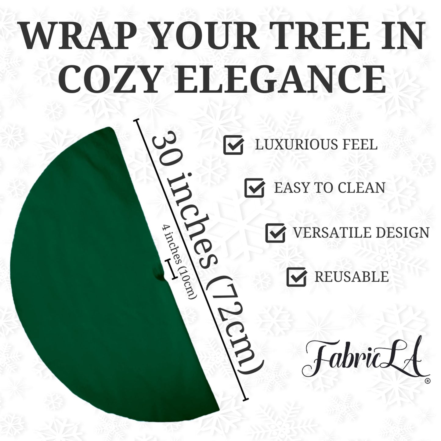 Premium Faux Fur Christmas Tree Skirt - 30 Inch | Luxurious Holiday Decorations