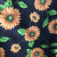 Sunflower Daisy Floral Printed Poly Cotton Fabric - Prismatic Fiber Arts