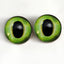 Friendly Green Dragon Sew-On Button Glass Eyes - Prismatic Fiber Arts