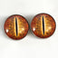 Orange Dinosaur Sew-On Button Glass Eyes - Prismatic Fiber Arts