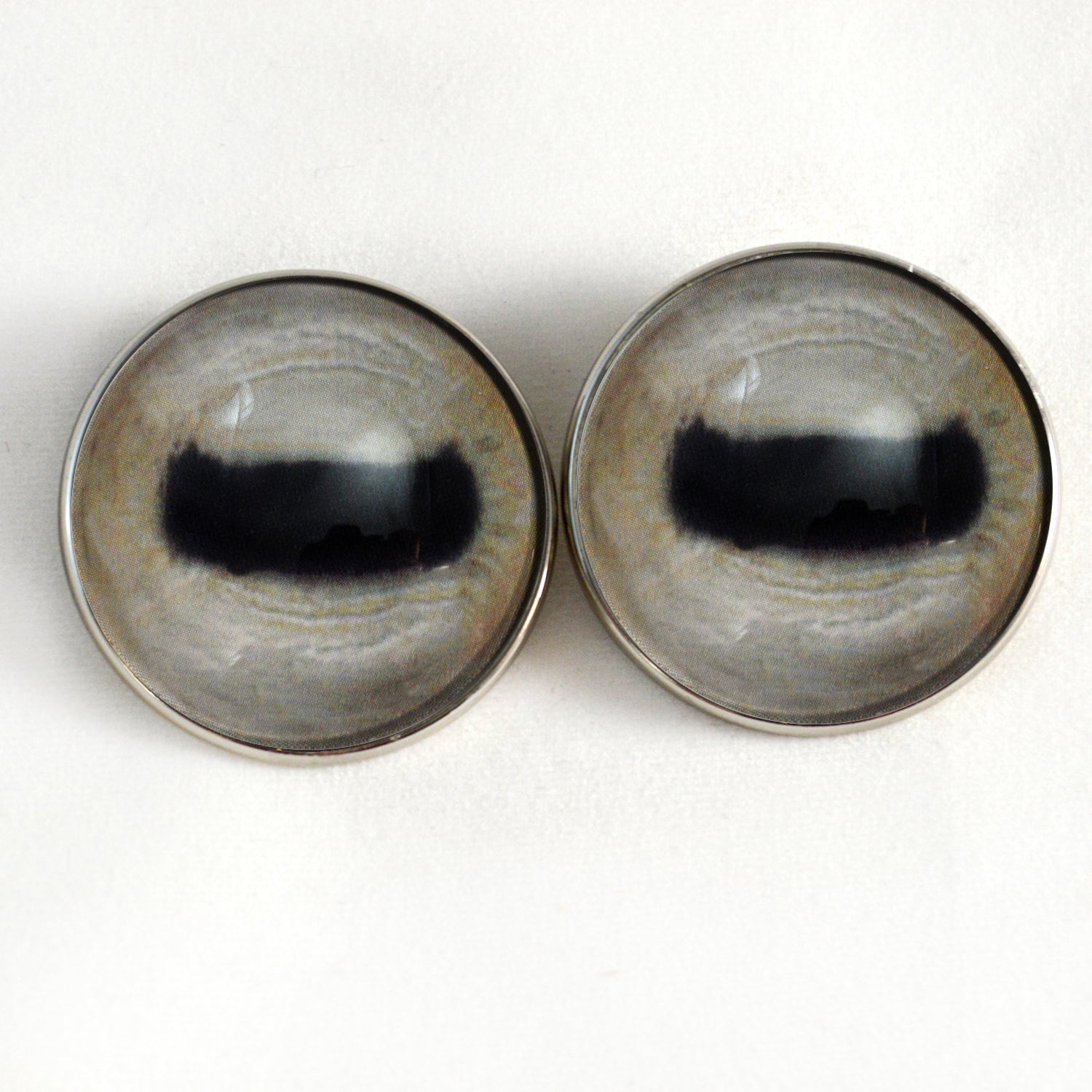 Pale Goat Sew-On Button Glass Eyes - Prismatic Fiber Arts