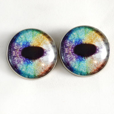 Rainbow Unicorn Sew-On Button Glass Eyes - Prismatic Fiber Arts
