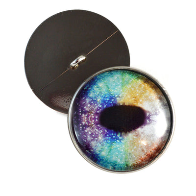 Rainbow Unicorn Sew-On Button Glass Eyes - Prismatic Fiber Arts