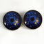 Dark Blue Cold Winter Zombie Sew-On Button Glass Eyes - Prismatic Fiber Arts