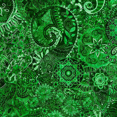 Green Mystique Blender Wideback Cotton Fabric Per Yard - Prismatic Fiber Arts