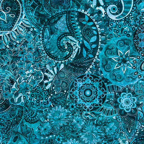 Lagoon Mystique Blender Wideback Cotton Fabric Per Yard - Prismatic Fiber Arts