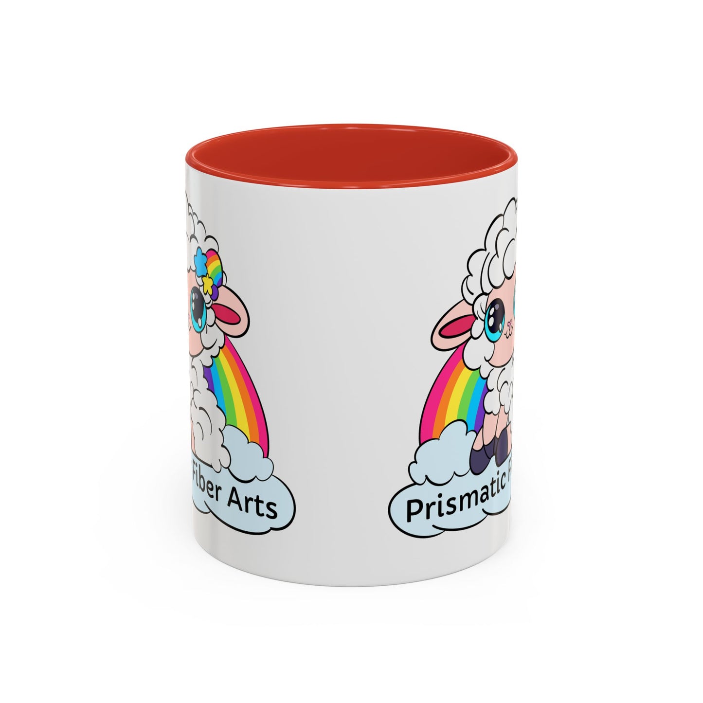 PFA "Logo" Accent Coffee Mug (11, 15oz) - Prismatic Fiber Arts