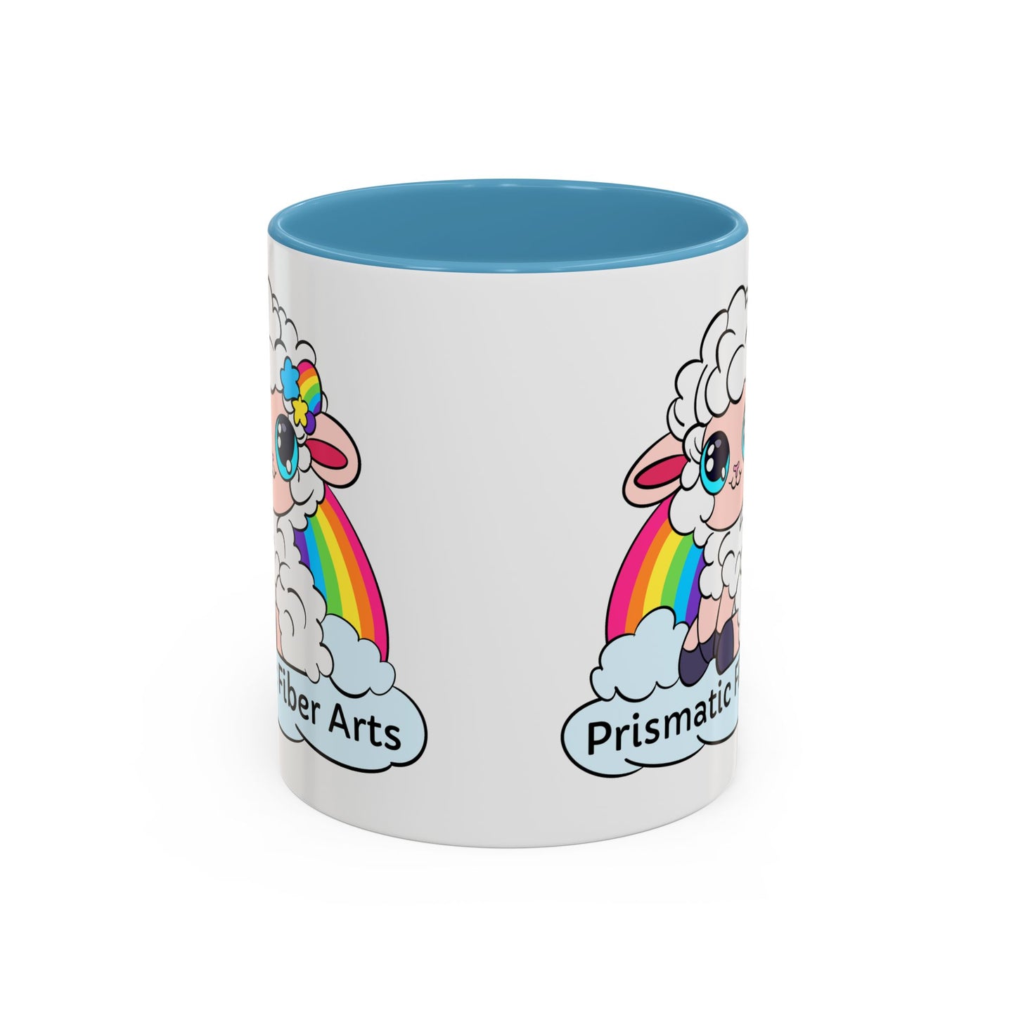 PFA "Logo" Accent Coffee Mug (11, 15oz) - Prismatic Fiber Arts