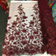 3D Embroidered Satin Floral Pearl Lace Fabric - Prismatic Fiber Arts