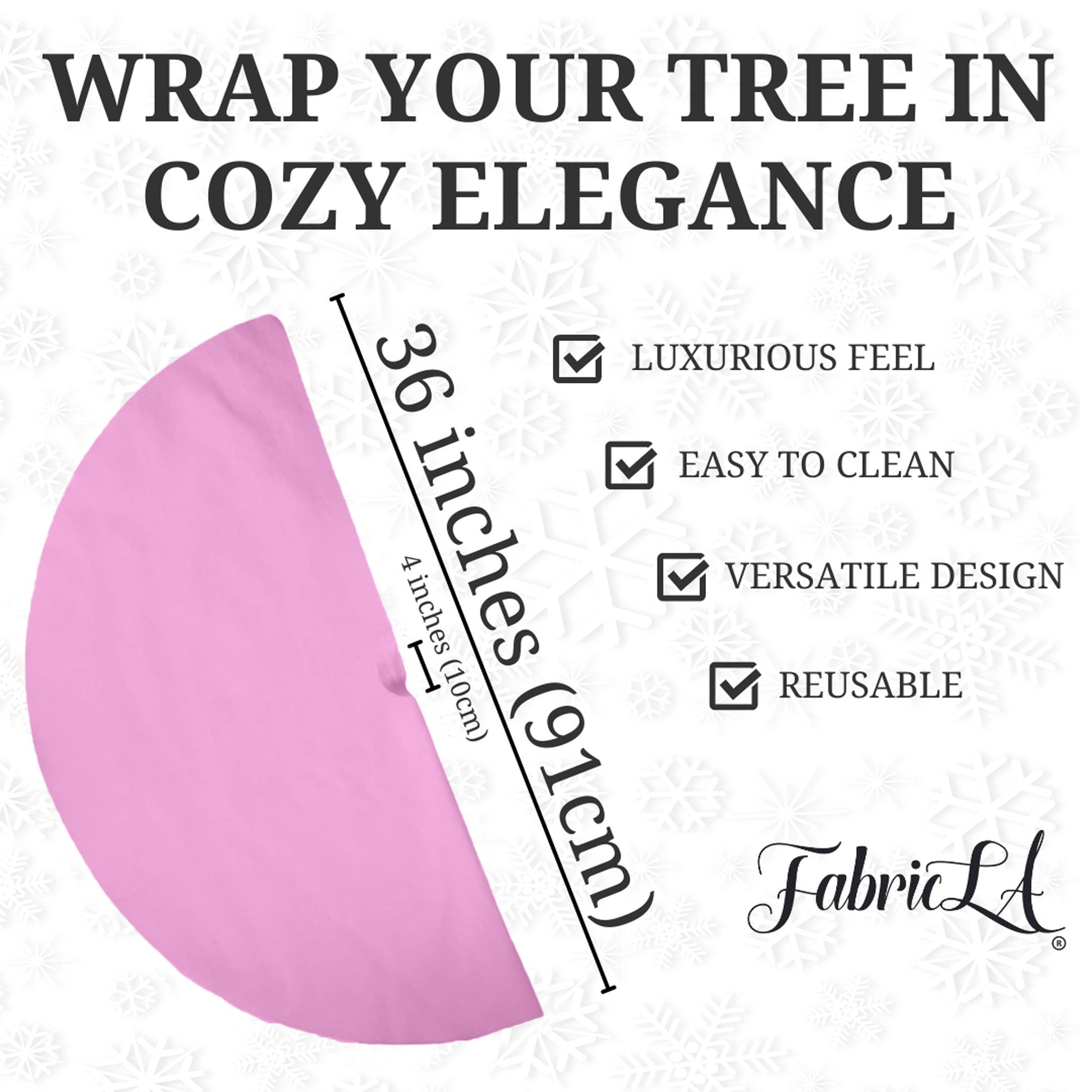Premium Faux Fur Christmas Tree Skirt - 36 Inch | Luxurious Holiday Decorations - Prismatic Fiber Arts
