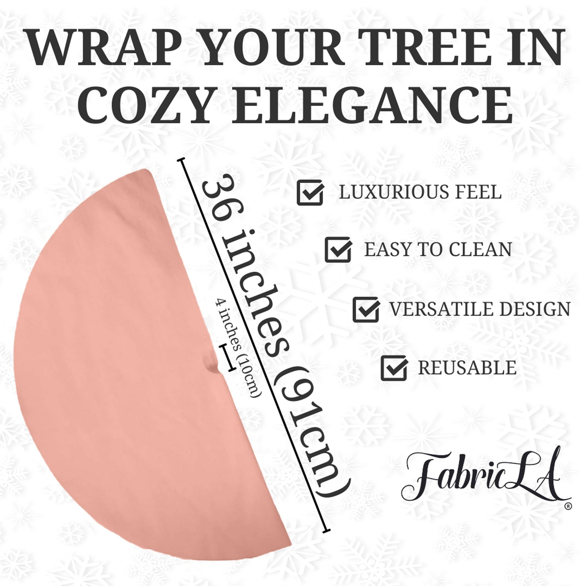 Premium Faux Fur Christmas Tree Skirt - 36 Inch | Luxurious Holiday Decorations - Prismatic Fiber Arts