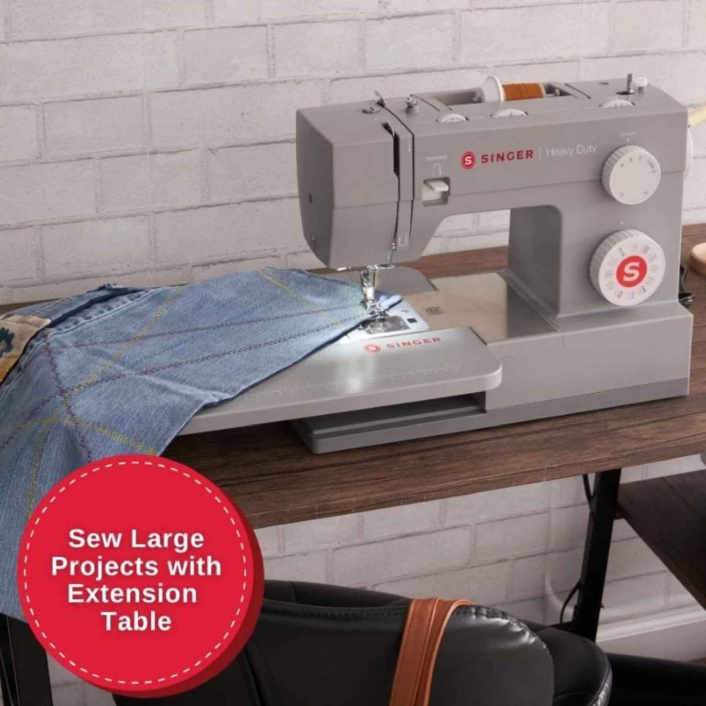 SINGER® Heavy Duty 6360 Sewing Machine with Extension Table - Prismatic Fiber Arts