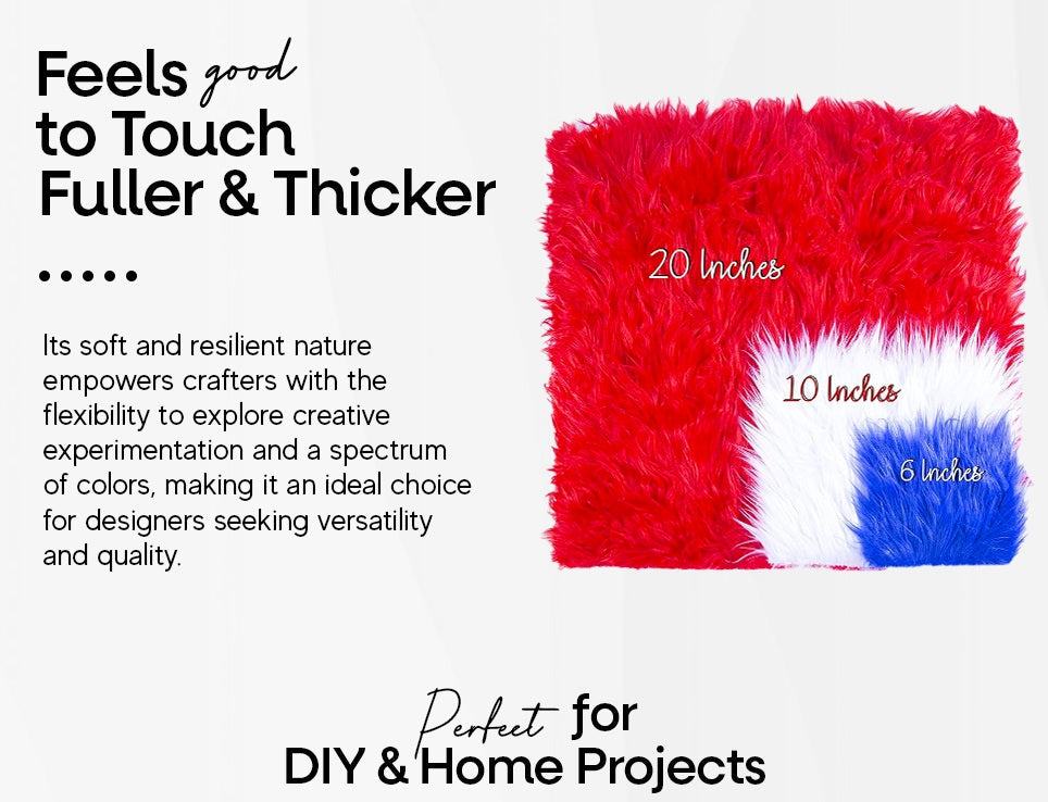 Faux Fur Fabric Squares | Baby Pink - Prismatic Fiber Arts