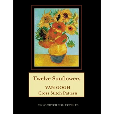 Twelve Sunflowers: Van Gogh cross stitch pattern