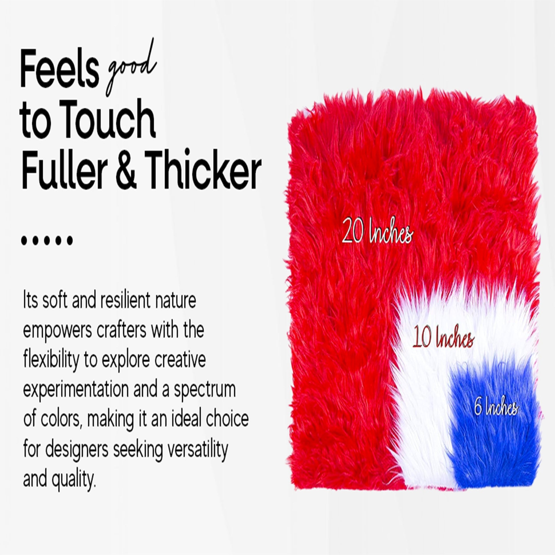Faux Fur Fabric Squares | Black - Prismatic Fiber Arts