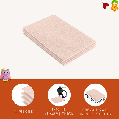 FabricLA Acrylic Felt 9"X12" Sheet Packs | Sand - Prismatic Fiber Arts