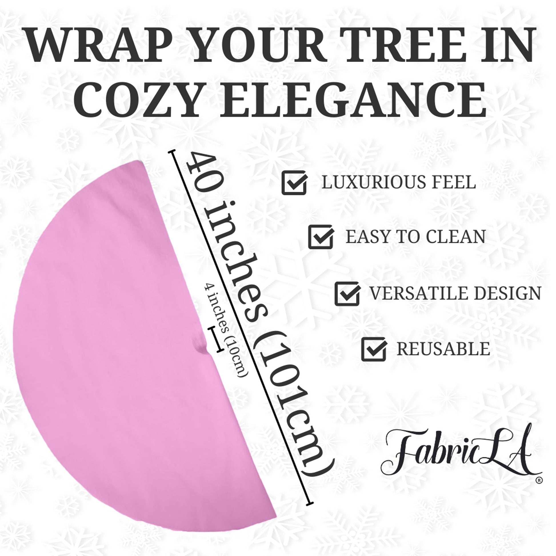 Premium Faux Fur Christmas Tree Skirt - 40 Inch | Luxurious Holiday Decorations - Prismatic Fiber Arts