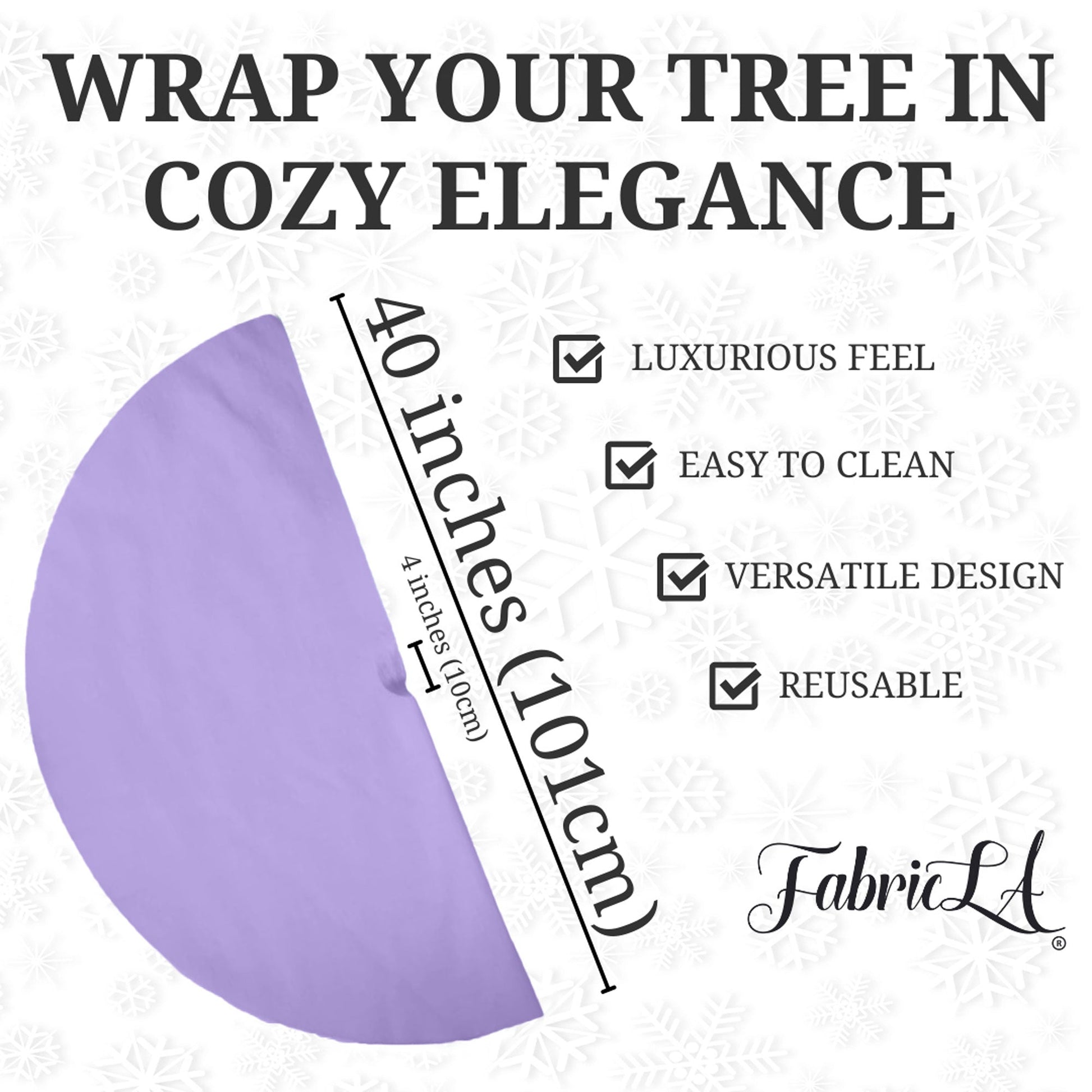 Premium Faux Fur Christmas Tree Skirt - 40 Inch | Luxurious Holiday Decorations - Prismatic Fiber Arts