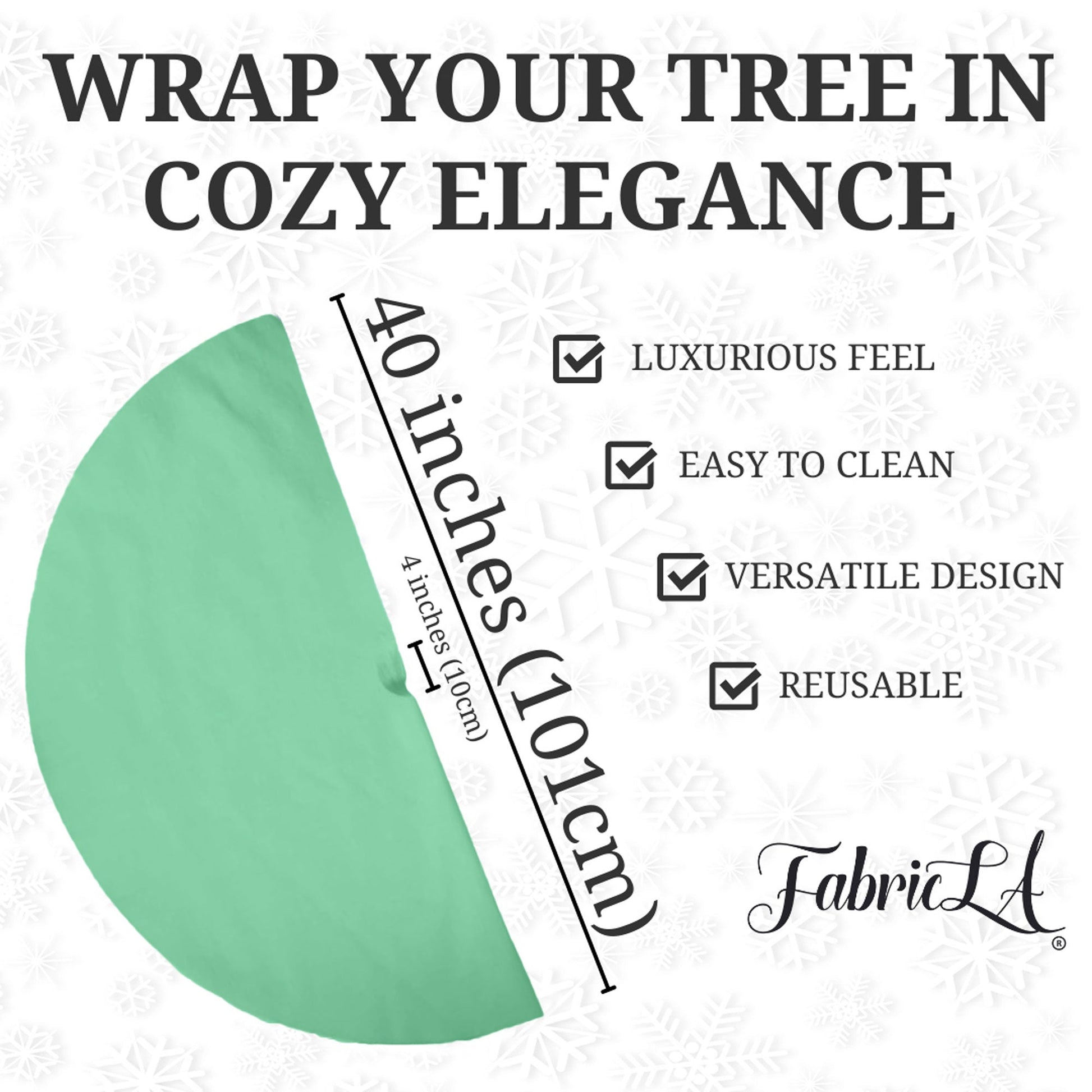 Premium Faux Fur Christmas Tree Skirt - 40 Inch | Luxurious Holiday Decorations - Prismatic Fiber Arts