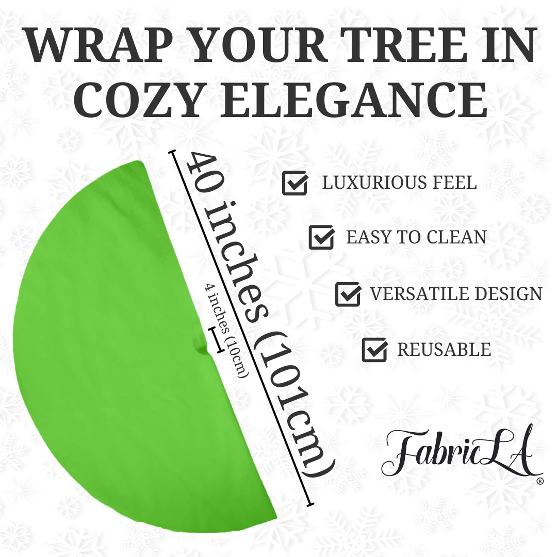 Premium Faux Fur Christmas Tree Skirt - 40 Inch | Luxurious Holiday Decorations - Prismatic Fiber Arts