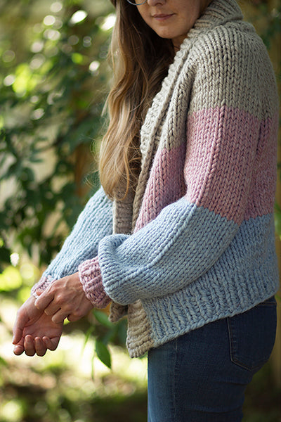 Paintbox Cardigan - Prismatic Fiber Arts