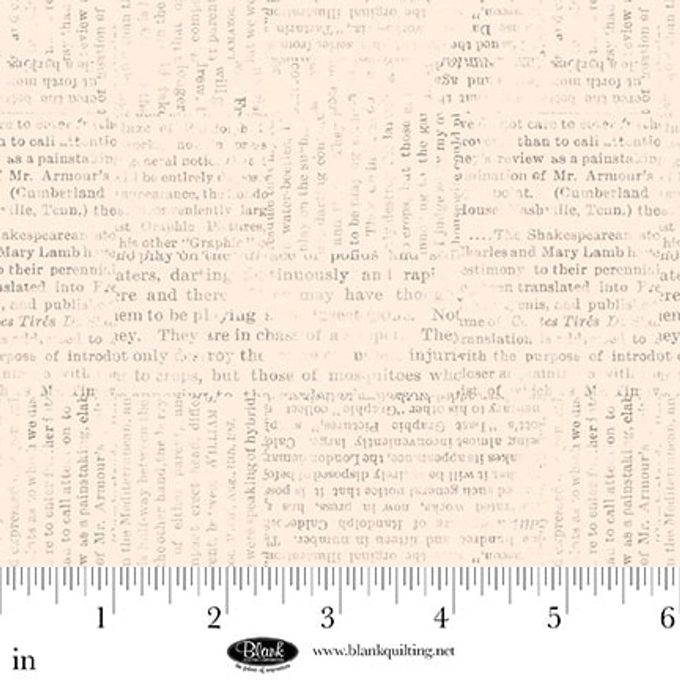 Parchment Newspaper Print Sugar Dreams Cotton 44"/45" Fabric Per Yard - Prismatic Fiber Arts