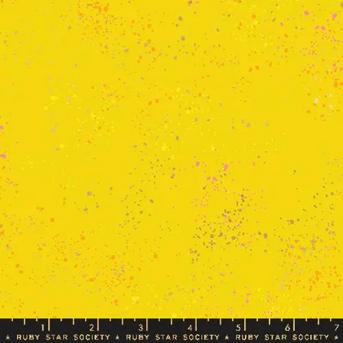 Yellow Speckled Metallic Golden Hour 43"/44" Fabric Per Yard - Prismatic Fiber Arts